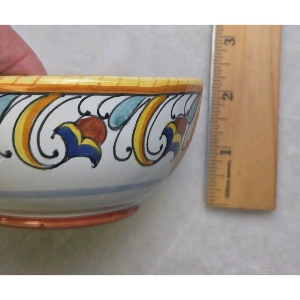 Deruta Cup & Saucer Floral Made In‎ Italy Marked Ceramica Espresso Demitasse 4